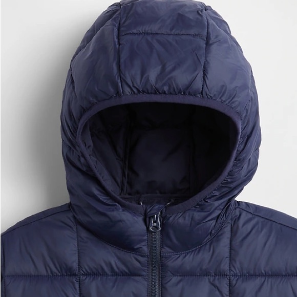 Gap Kids Recycled Lightweight Puffer Jacket Primaloft Navy Blue Size Small 6-7 - Picture 3 of 8